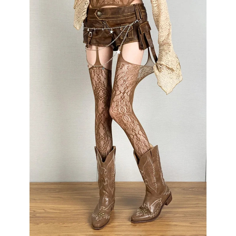 Bold & Beautiful – Suspender Fishnet Tights with Attitude - image 5