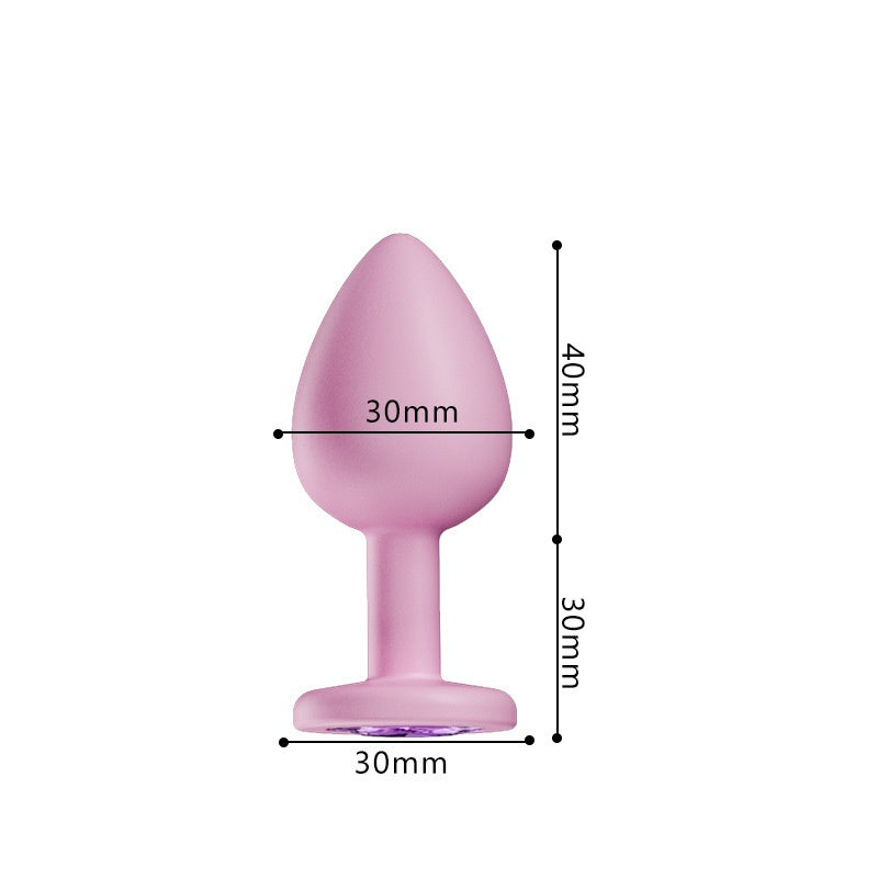 Crystal Diamond Anal Butt Plugs 3 Set - Small Pink - image 24
