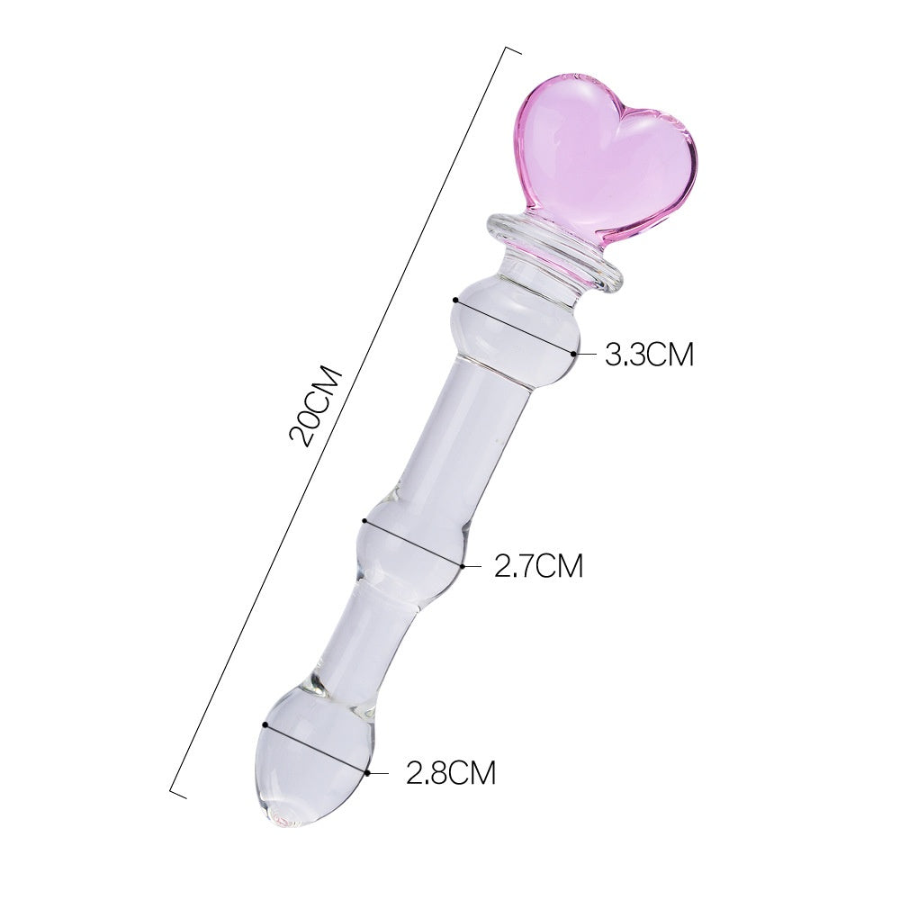 Crystal Glass Pleasure Wand Dildo Anal Plugs - M - image 0