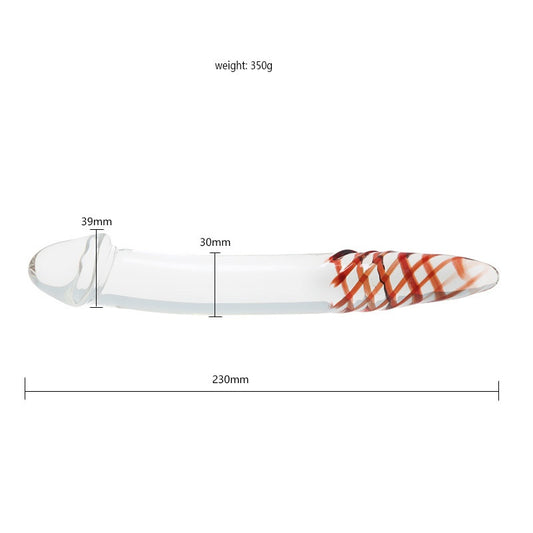 Elegant 9-Inch Glass Dildo with 1.5-Inch Diameter - image 0