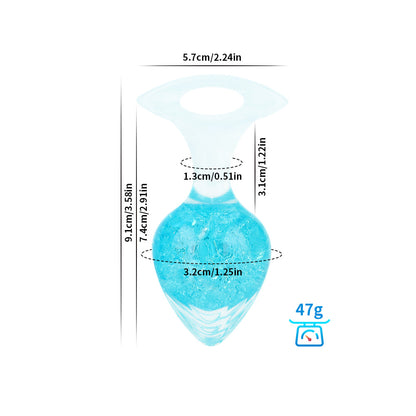 Crystalix Silicone Anal Plug - Blue - S - image 14