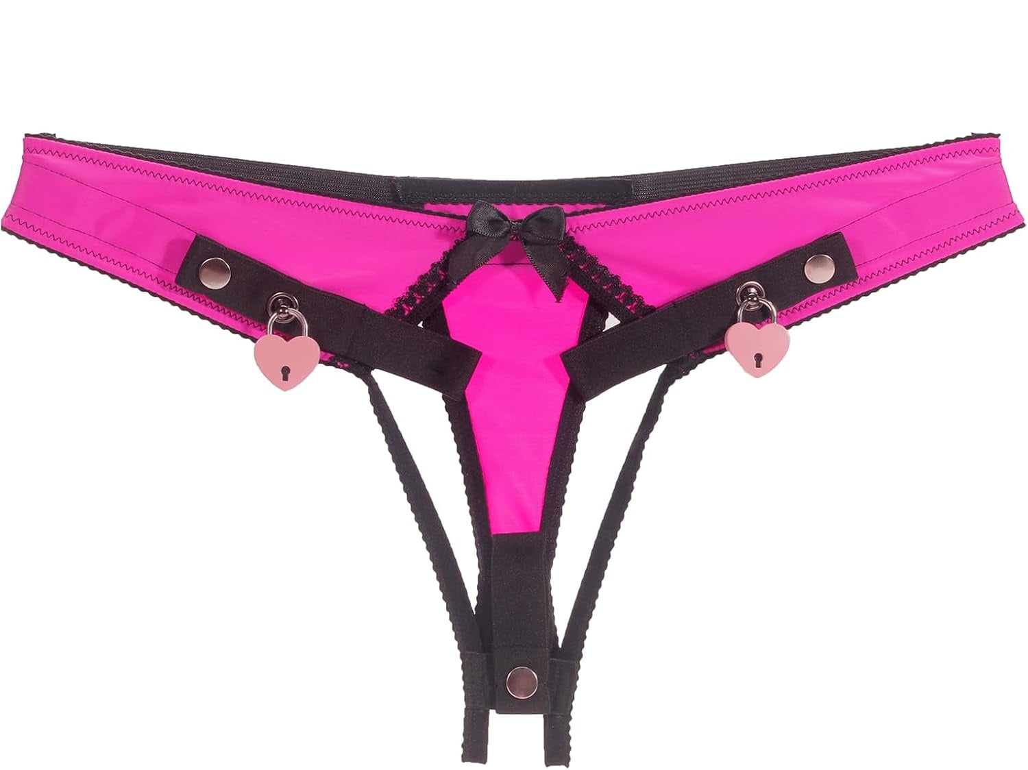 Sexy Men's Chastity Belt Fixed Pants - Rose Lock-Included L-Size - image 10