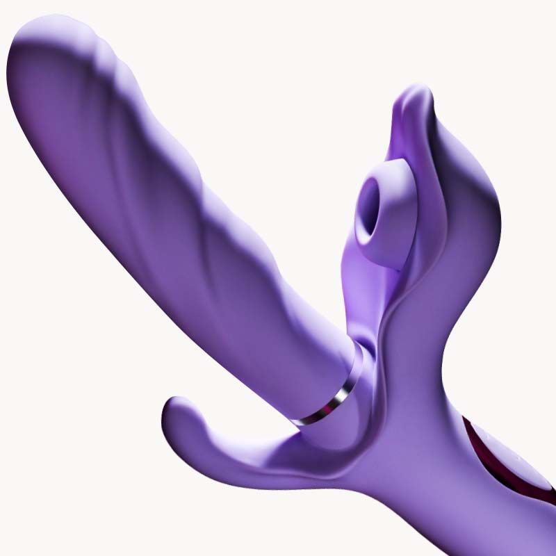 3-In-1 Rabbit Vibrator 10 Vibration Modes Vibrator  - Purple - image 4
