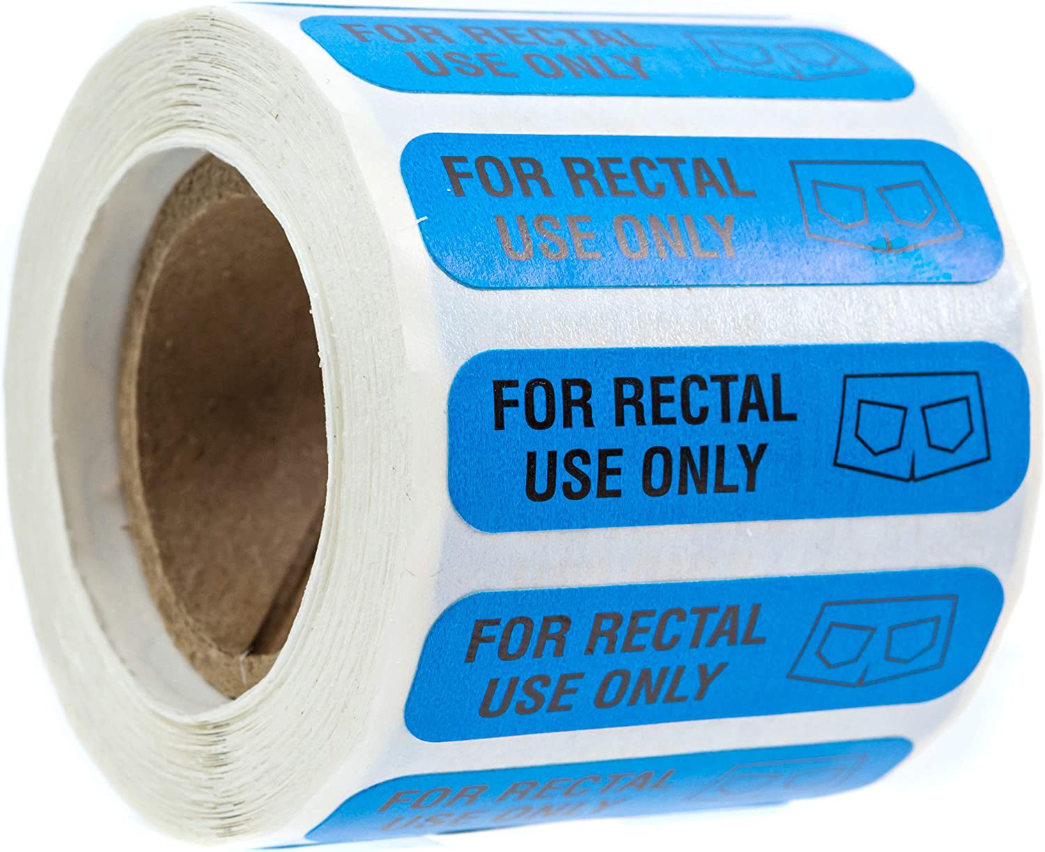 Rectal Use Only Stickers  - Blue - 3.81*0.95cm - image 1