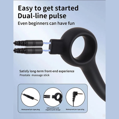 Electric Shock Prostate Massager With Hollow Ring - image 7