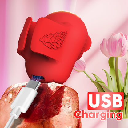 Rose Toy Finger Wearable Vibrator for Women patting Egg Clitoris Stimulator - image 5
