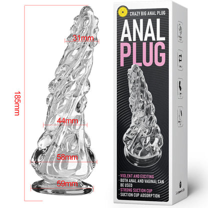 Spiral Sensation Anal Plug - Transparent S - image 4