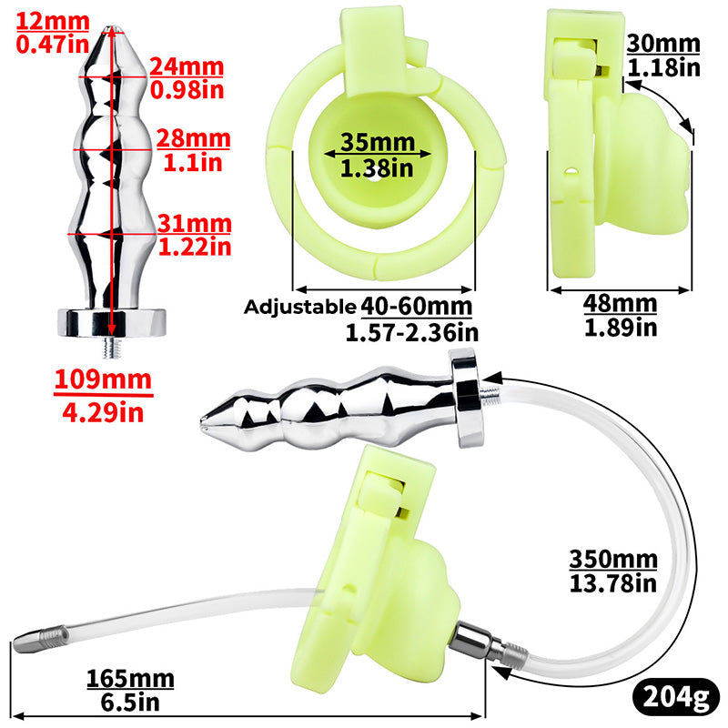 Adjustable Handcuff Resin Chastity Cage - S Cage + Catheter & Butt Plug -L - image 10