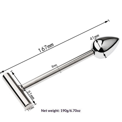 Stainless Steel Push-pull Anal Plug - 1.61 in - image 7