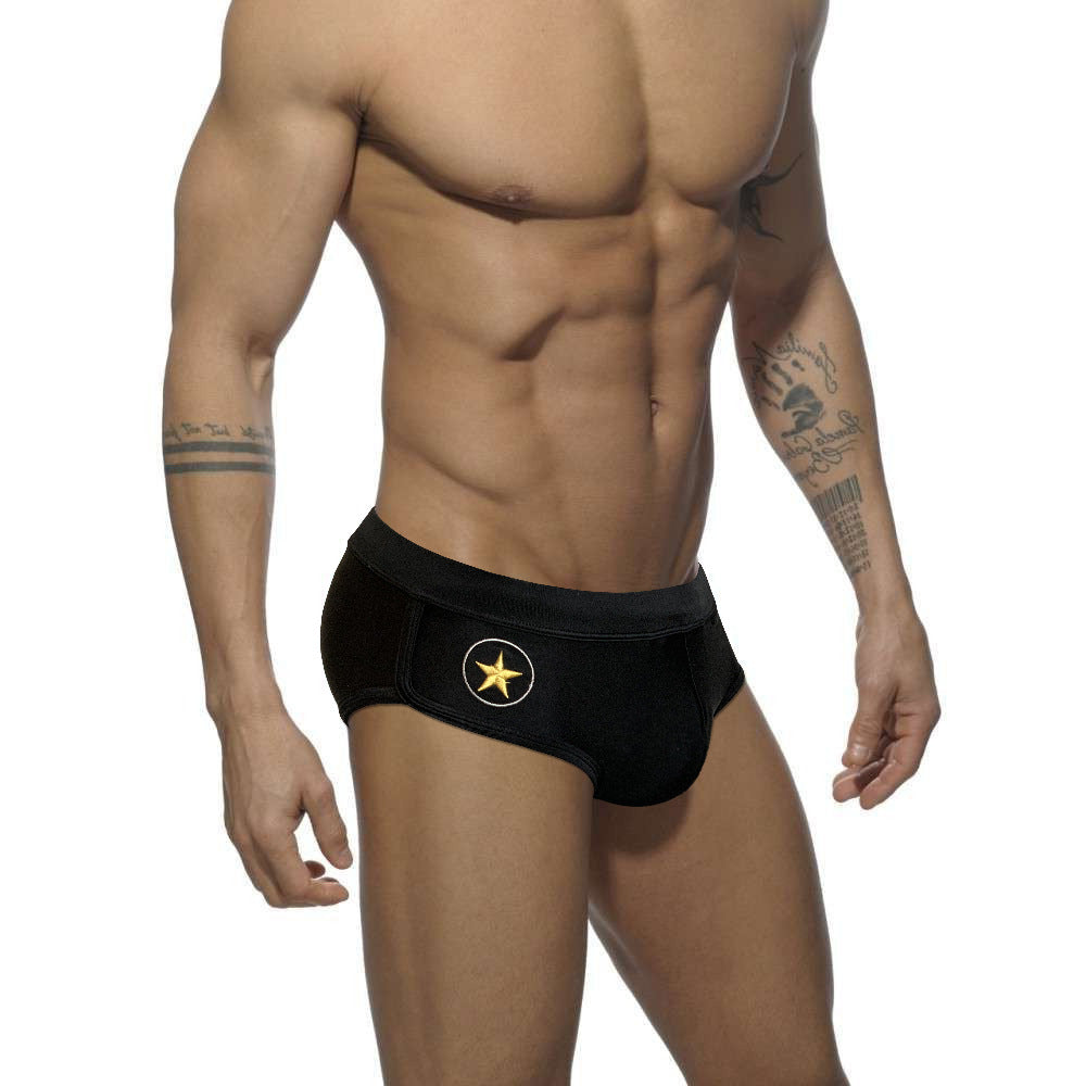 Military Star Swim Briefs Men Underwear - Black - XXL - image 0