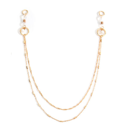 Pearl Hoop Pendant Metal Nipple Chain - image 0