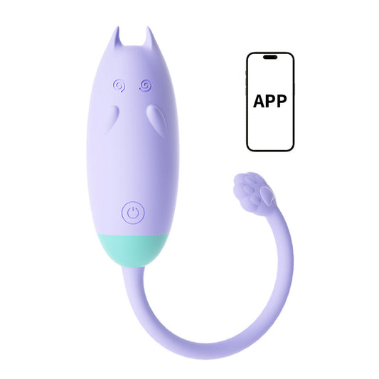 Whispering Kitty Mini Vibrating Egg - Light Purple - image 0