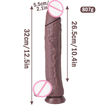 DeepThrill XL RealFeel Dildo - Coffee - image 3