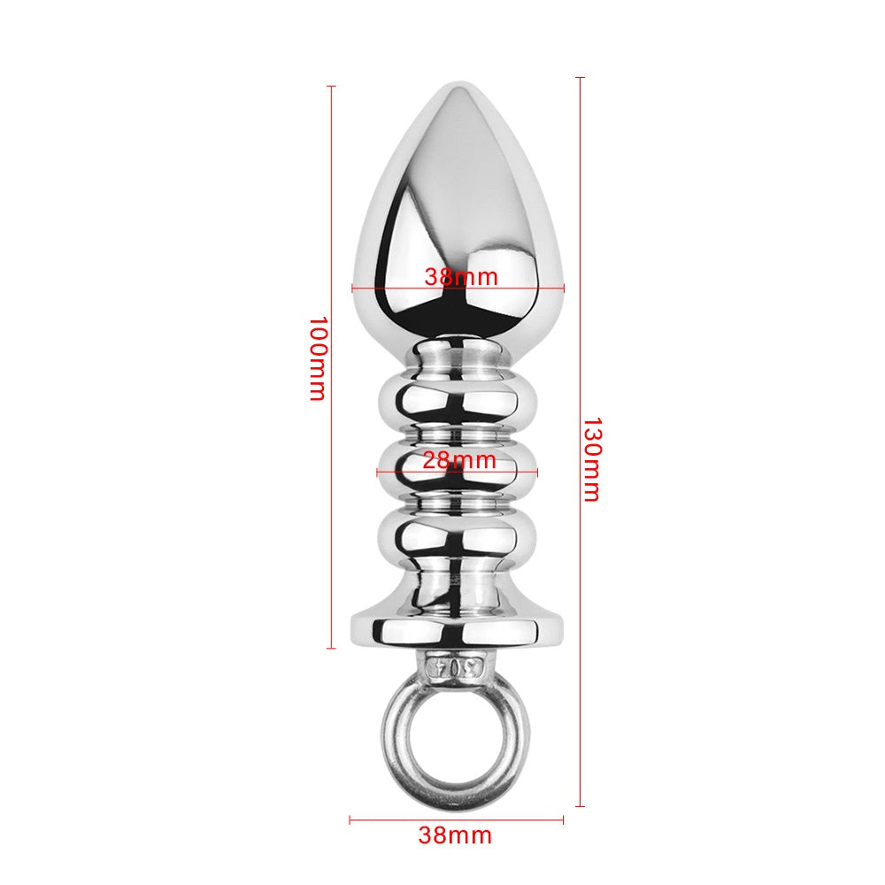 Multi-Segment Aluminum Alloy Butt Plug - L - image 0
