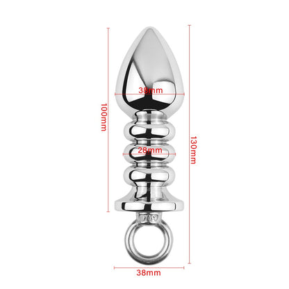 Multi-Segment Aluminum Alloy Butt Plug - L - image 0