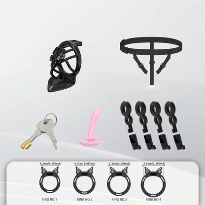 Invisible Butterfly Chastity Cage - Black - S - image 5