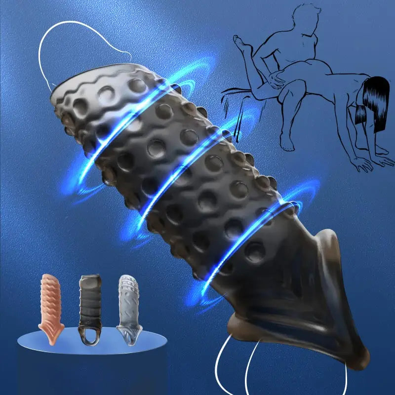 Reusable Silicone Penis Sleeve Glans Penis Enlarger Extender - image 0
