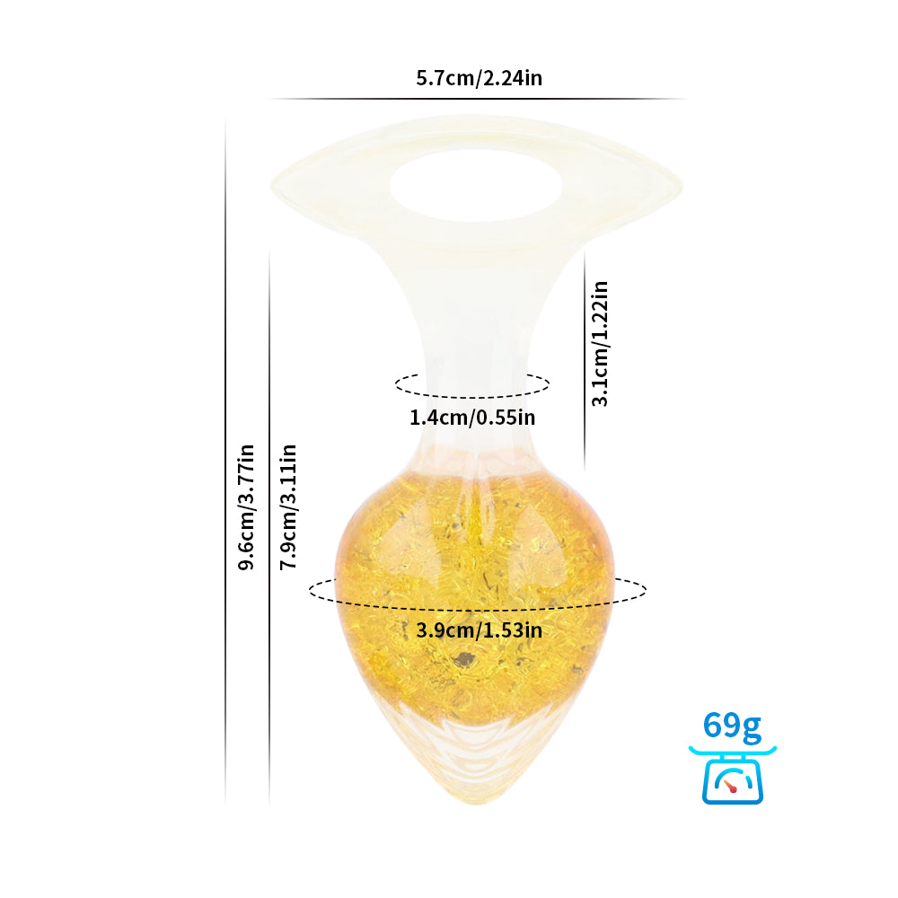 Crystalix Silicone Anal Plug - Yellow - M - image 24