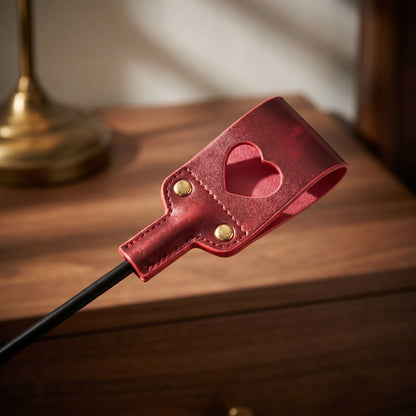 Heart Cutout Leather Whip - image 5
