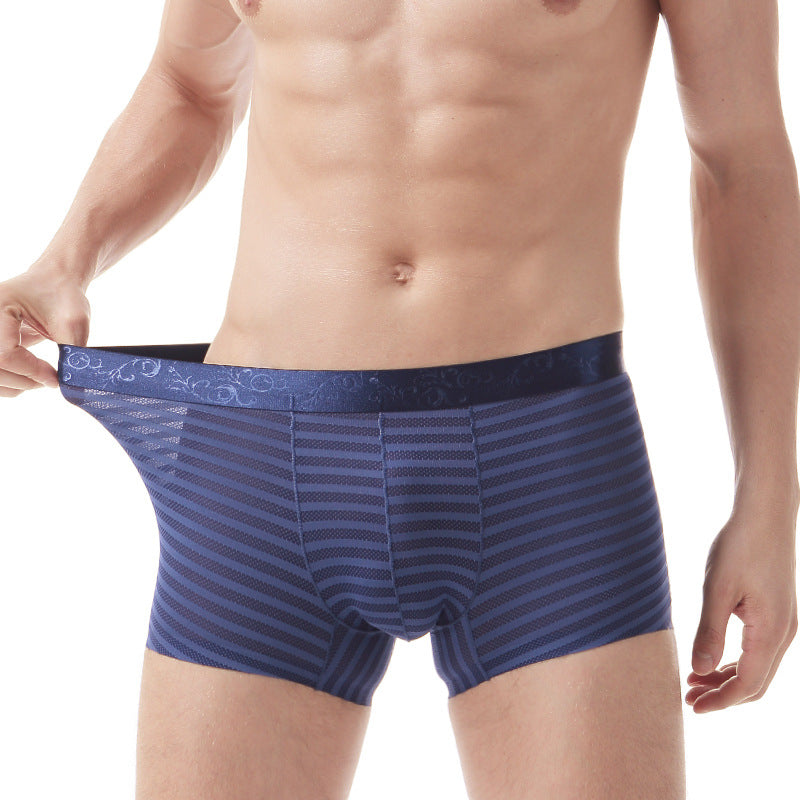 Stripe Mesh Boxer Shorts Black - Blue - XXL - image 8