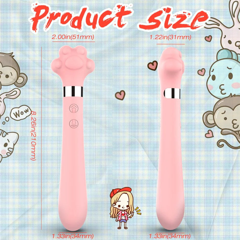 Cute Cat Paw 7 Flapping Clitoral G Spot Vibrator - image 3
