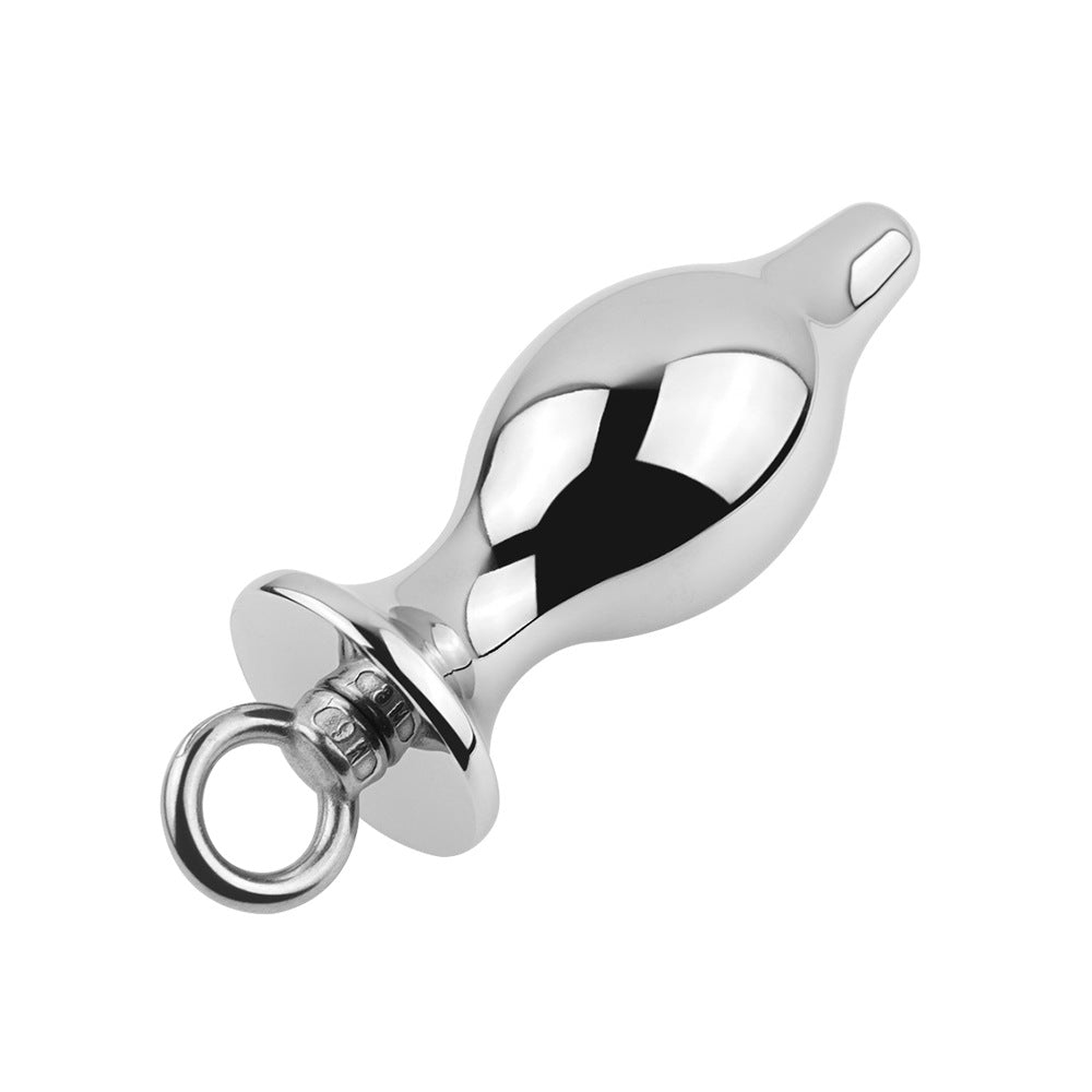 Metal Anal Plug with Pull Ring - image 2