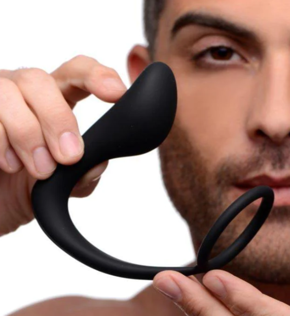 Prostate Stimulator Cock Ring - Black - image 2