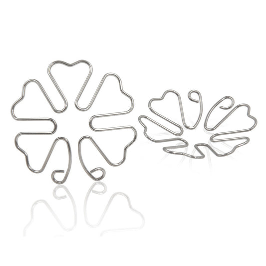 Four-leaf Lucky Clover Nipple Clamps - Silver - image 0