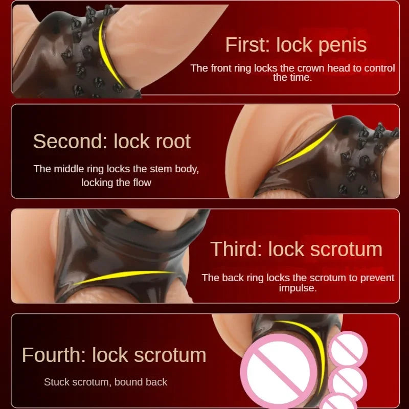 Delayed Ejaculation Cock Enlargement Ring Penis Sleeve - image 4