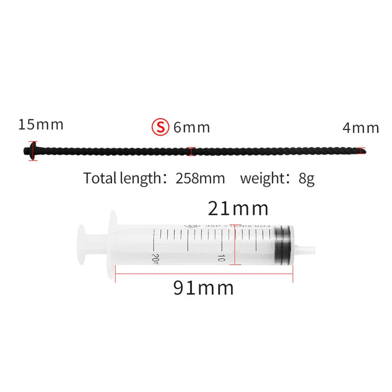 Male Spray/Washing With Syringe Urethral Plug Urethra Dil Sounding - 6mm sound + Syringe - image 6