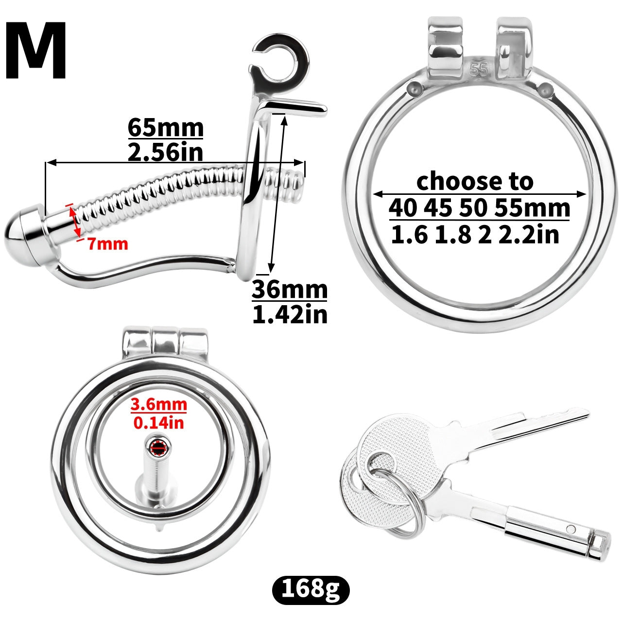 Metal stainless steel horse's eye stick anti-escape inverted chastity cage can urinate with urine blocking sex toys - image 2