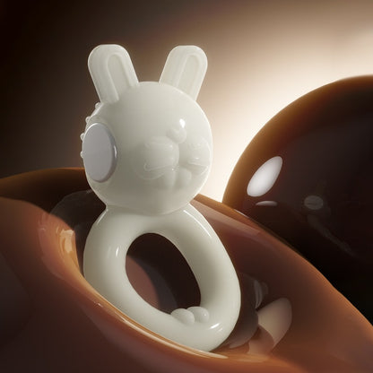 Vibrating Cock Ring - White - image 0