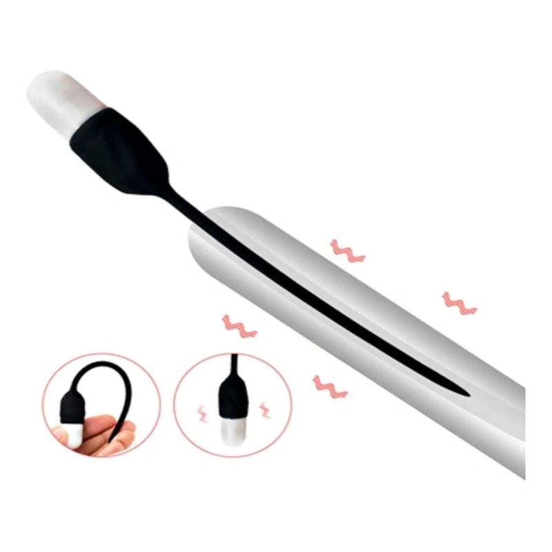 Mini Vibrating Urethral Tube - Black - image 1