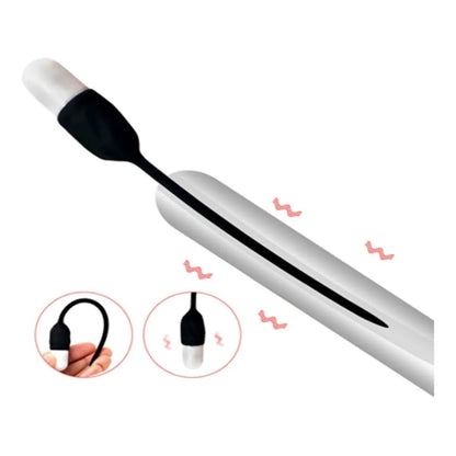 Mini Vibrating Urethral Tube - Black - image 1