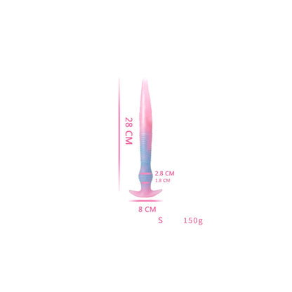 Glow-in-the-Dark Silicone Monster Dildo - Butt Plug: S - image 2