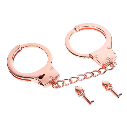 SM Gold & Silver Handcuffs Hand Restraints - Rose Gold - image 0