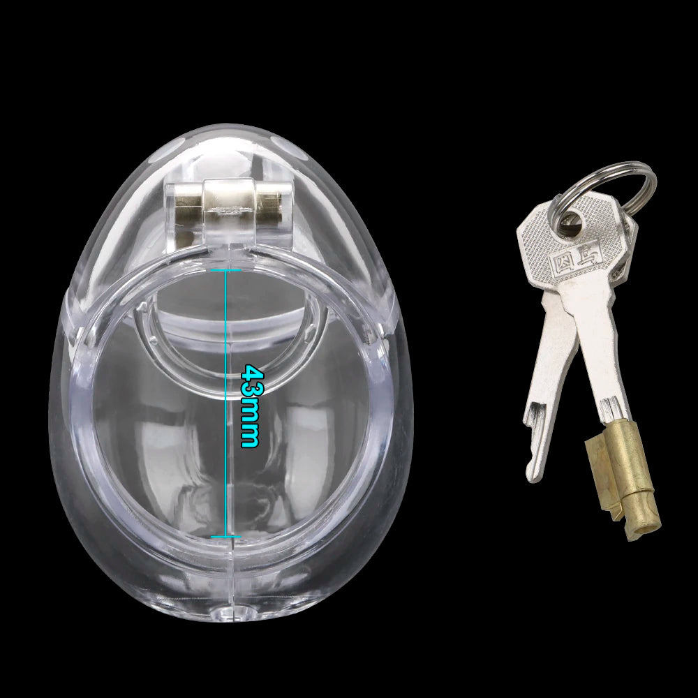 Penis Cage Fully Restraint Male Chastity Cage - 43mm smooth ring - image 5