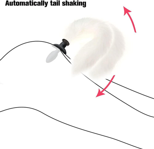 Vibrating Foxy Tail Silicone Anal Plug - image 1