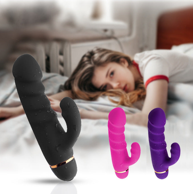 Black Amazing Ribbed Mini Rabbit – Powerful & Discreet Dual Stimulation - image 4