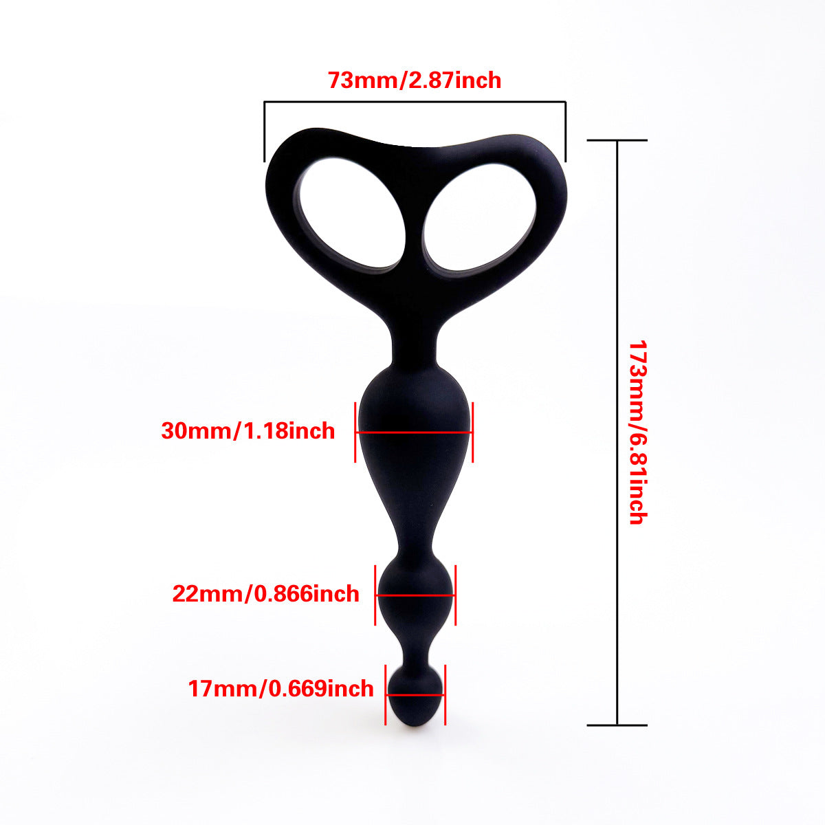 Black Silicone Anal Beads - image 5