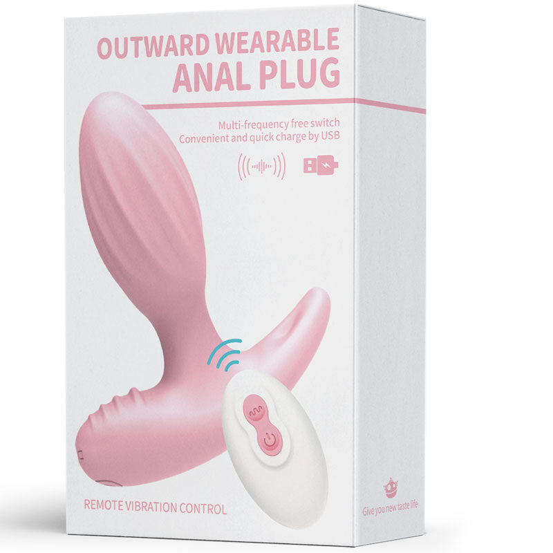 Vibrating Rechargeable Silicone Anal Plug - Style 1 - Pink - image 2