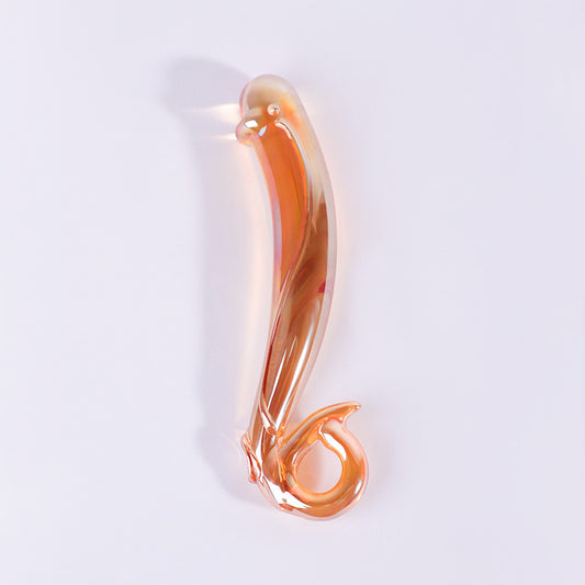 The Sacred Squirter – Curved Glass Wand for G-Spot & Temperature Play - Brown - image 1