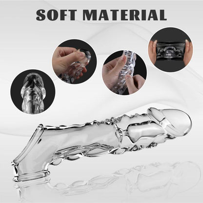 Reusable Penis Extension Vibrator Penis Sleeve - image 2
