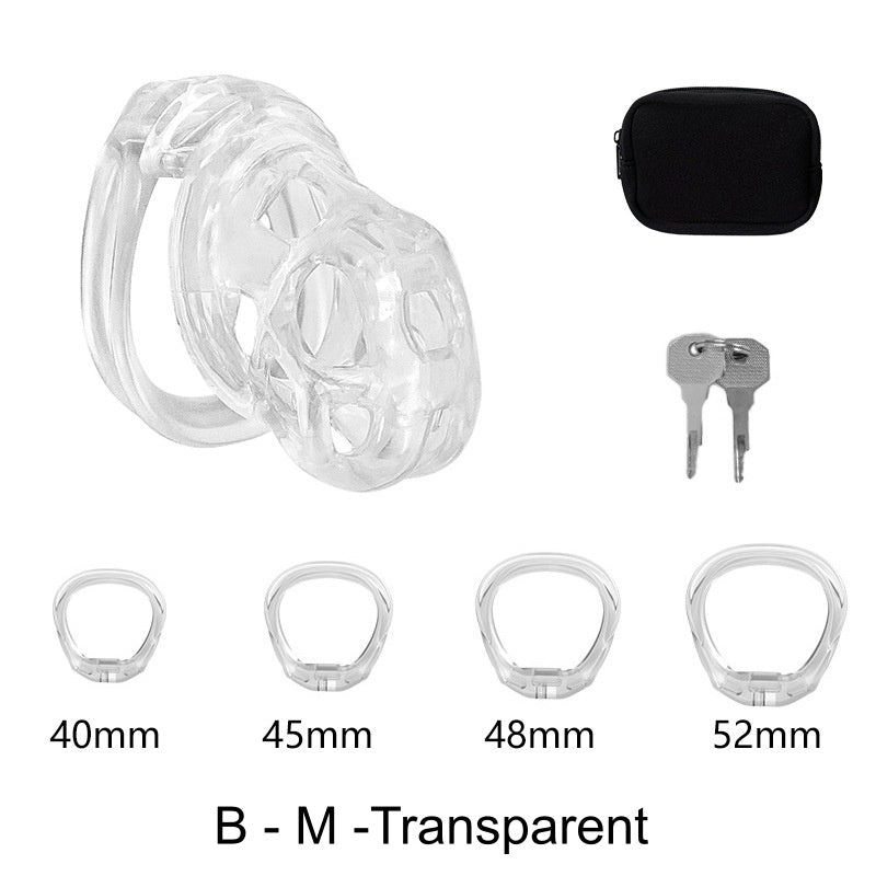High Quallity TPE Chastity Cage - B - M - Transparent - image 1