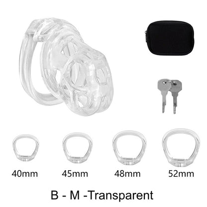 High Quallity TPE Chastity Cage - B - M - Transparent - image 1