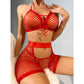 Sexy Fishnet Two Piece Lingerie Set – Backless Halter Top with Bow Tie & Matching Shorts - image 18