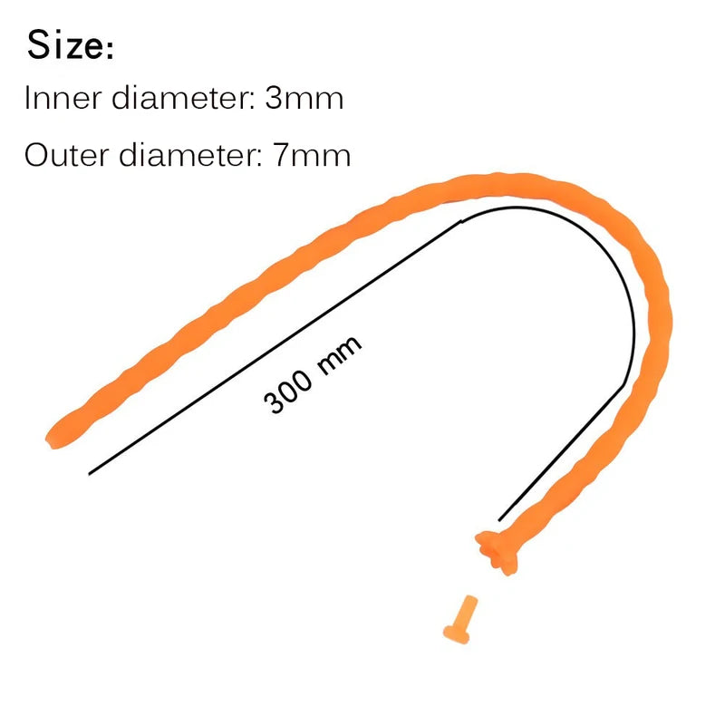  Silicone Hollow Urethra Sound To Stimulate The Plunger Masturbation - Orange-7mm-syringe - image 7