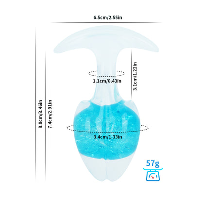Crystal Vault Glass-Embedded Silicone Plug - Blue - S - image 26