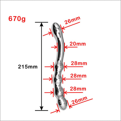 Stainless Steel Double-Ended Dildo – Unisex Anal & Vaginal Pleasure Wand - A - image 7