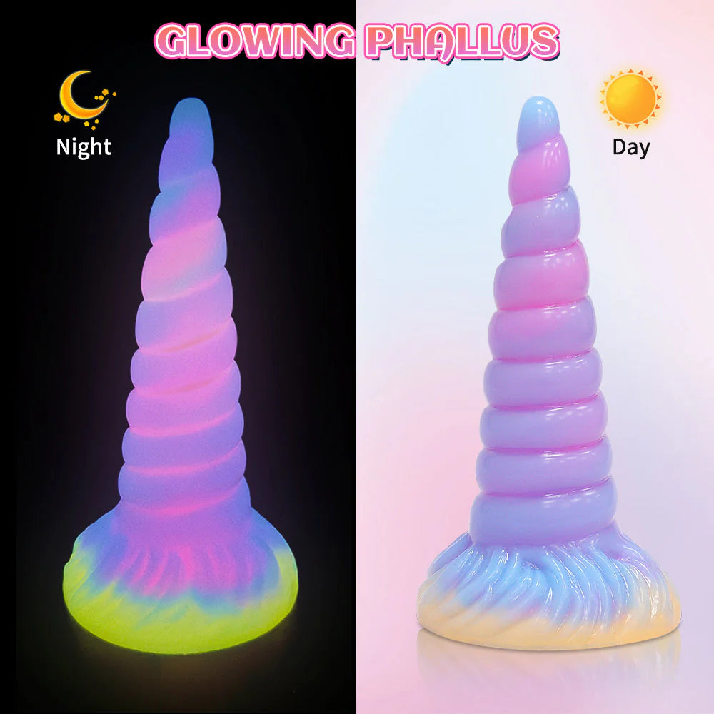 7.99'' Light Up Fantasy Anal Unicorn Dildo with Suction Cup - image 2